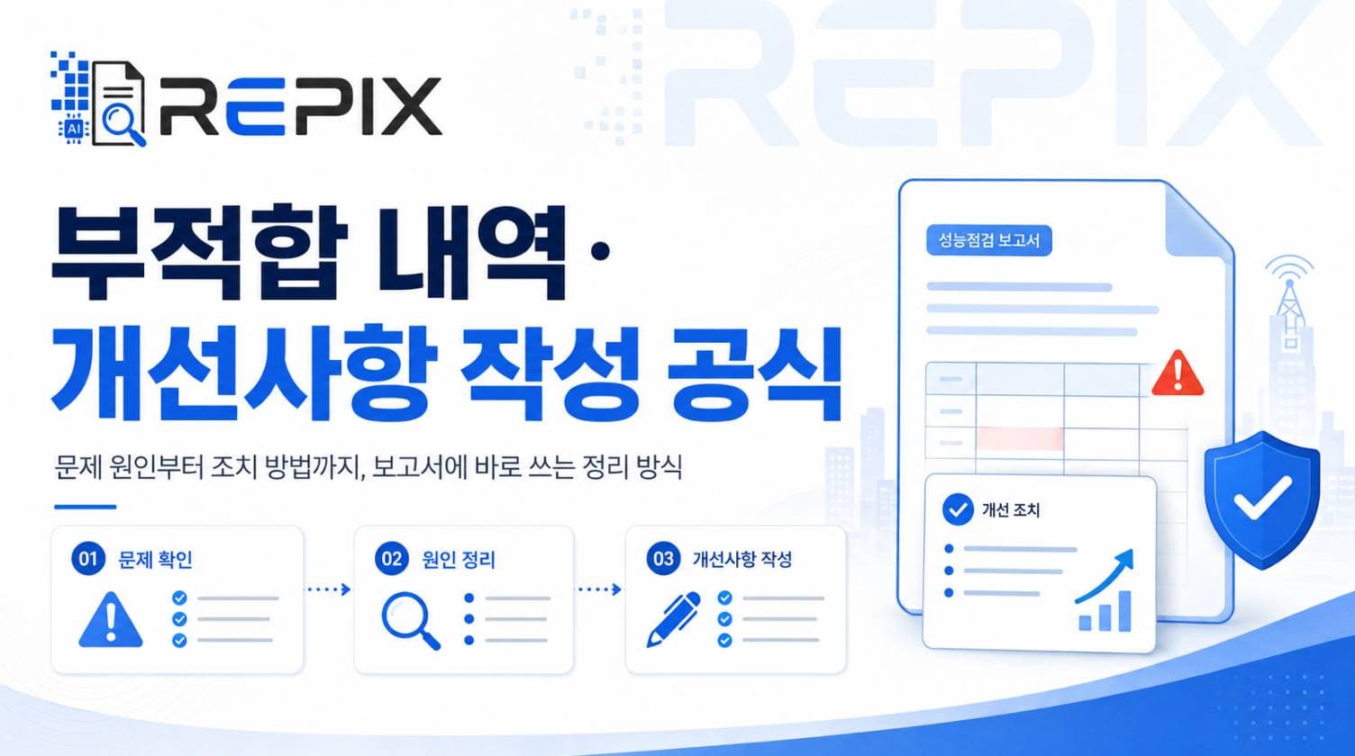 정보통신설비 점검 부적합 코멘트·개선사항 작성 노하우 — 영역별 사례와 예시 문구